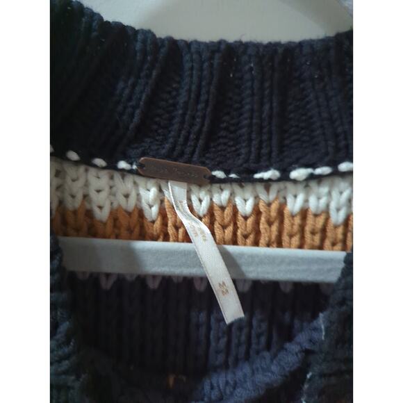 Free People Devon Striped Crop Knit Sweater - Picture 3 of 4